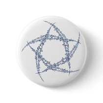 Barbed wire pentagram barbed wire pentagram pinback button