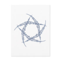 Barbed wire pentagram barbed wire pentagram postcards