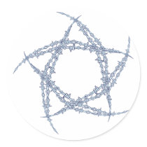 Barbed wire pentagram barbed wire pentagram sticker