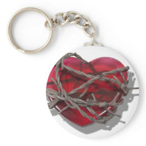 BarbedWireHeart081510 Key Chain
