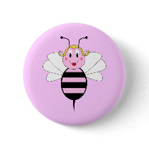 BarBee Bumble Bee Button by bugspot BarBee Bumble Bee Button