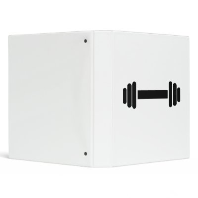 Barbell - Bodybuilding 3 Ring Binder by Thinkdifferent