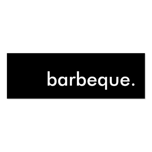 barbeque. business card (front side)