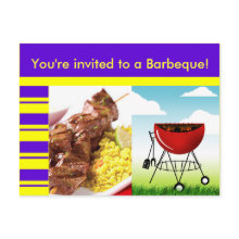 Barbeque Invitation Postcard postcard