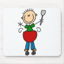 Barbeque Stick Figure Mousepad