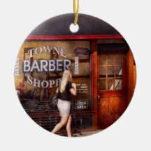 Barber - Barbershop - Time for a haircut Christmas Tree Ornament