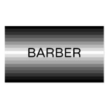 Barber Black to White Business Card