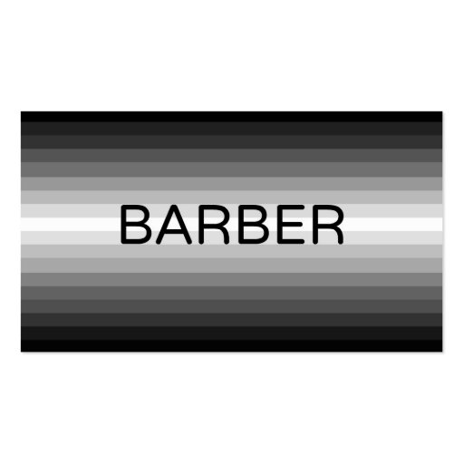 Barber Black to White Business Card (front side)