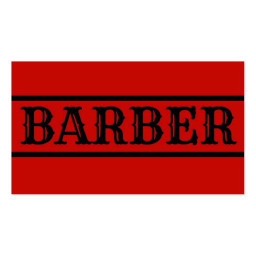 Barber Business Card (front side)