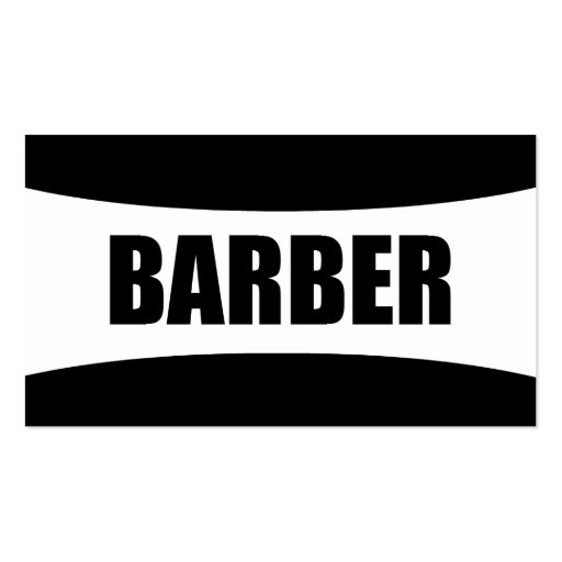Barber Business Card (front side)