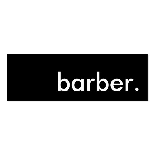 barber. business card template (front side)