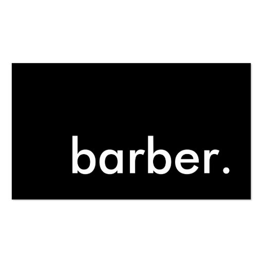 barber. business card templates (front side)