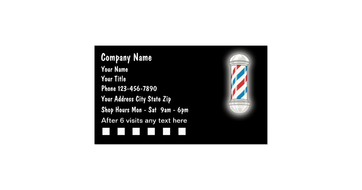 Barber Business Cards Zazzle