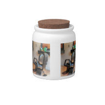 Barber Chair and Hair Supplies Candy Jar