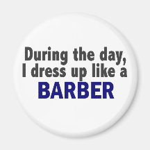 Barber During The Day Fridge Magnet