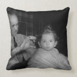 Barber - First Haircut Throw Pillow