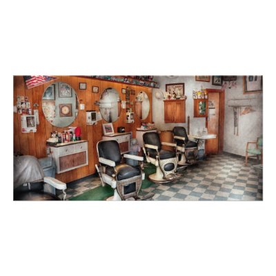 Barber - Frenchtown Barbers Custom Photo Card by suburbanscenes