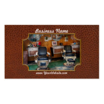 Barber - Frenchtown, NJ - Two old barber chairs  Business Card Templates