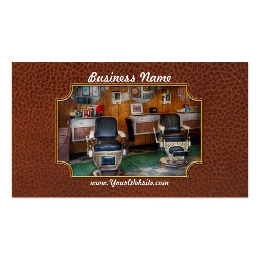 Barber - Frenchtown, NJ - Two old barber chairs  Business Card Templates