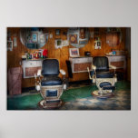 Barber - Frenchtown, NJ - Two old barber chairs Print