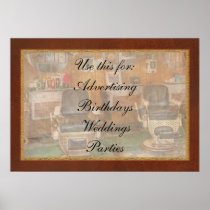 Barber - Frenchtown, NJ - Two old barber chairs  Poster