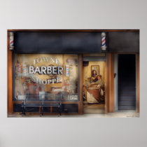Barber - Getting a hair cut Print