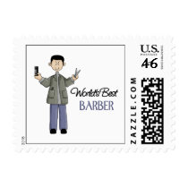 Barber Gift Postage Stamps