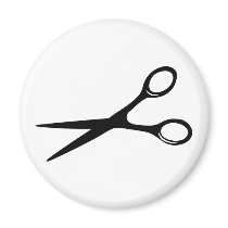 barber hairdresser scissors black magnets by Tomaniac barber hairdresser scissors black magnets
