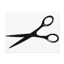 barber hairdresser scissors black postcards by Tomaniac barber hairdresser scissors black postcards