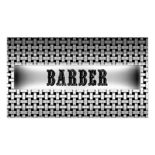 Barber Metal Look Business Card