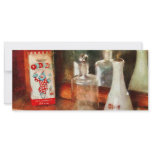 Barber - On a barbers counter rack cards