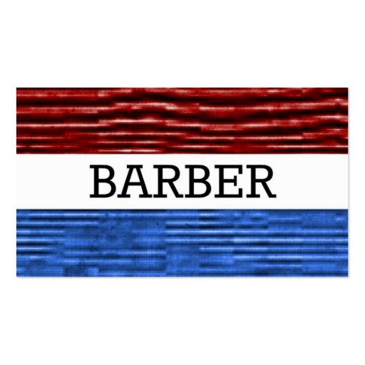Barber Patriotic Business Card (front side)
