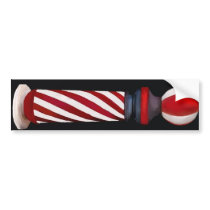 Barber Pole Bumper Sticker