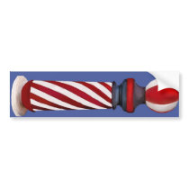 Barber Pole Bumper Stickers