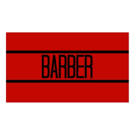 Barber Red Business Card