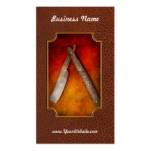 Barber - Shaving - Keep a stiff upper lip Business Card