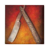 Barber - Shaving - Keep a stiff upper lip Magnets
