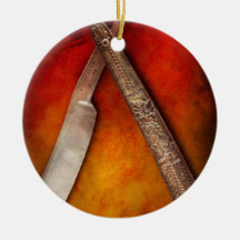Barber - Shaving - Keep a stiff upper lip Christmas Ornament