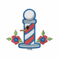 Barber Shop Birdhouse embroidered shirts by ZazzleEmbroidery Barber Shop Birdhouse embroidered shirts