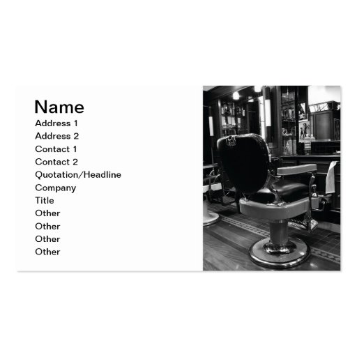 Barber Shop Business Card (front side)