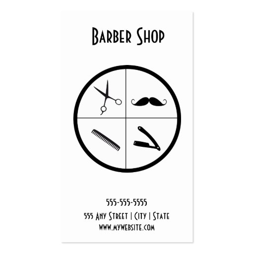 Barber shop Business Card (front side)