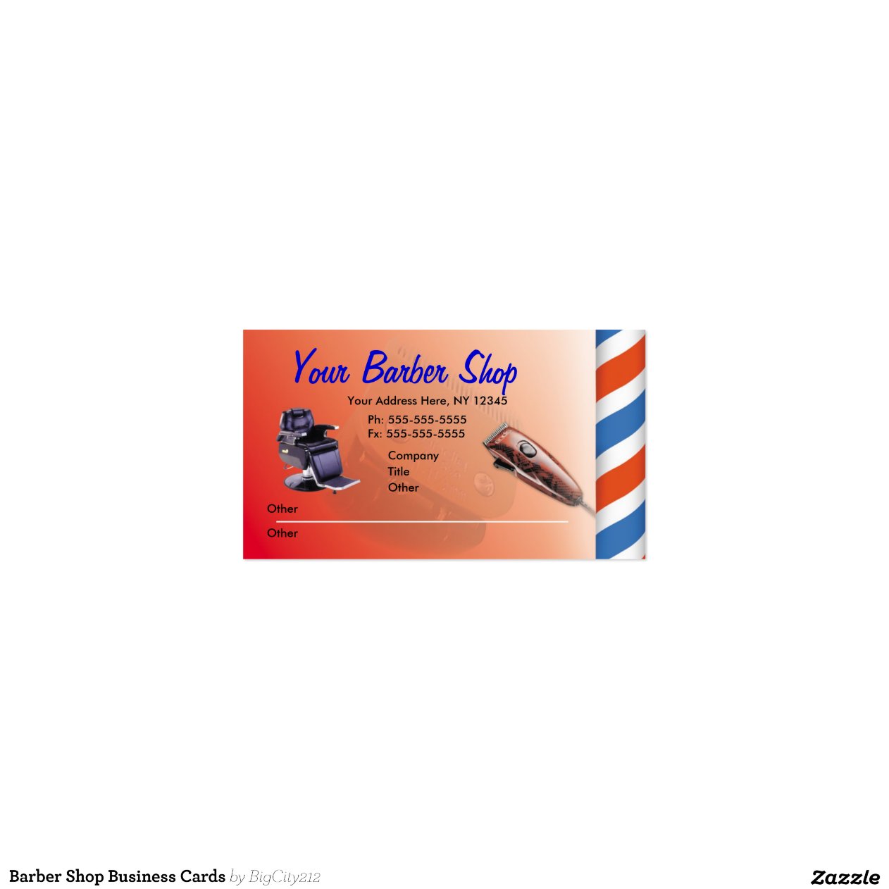 barber shop business cards zazzle barber shop business card