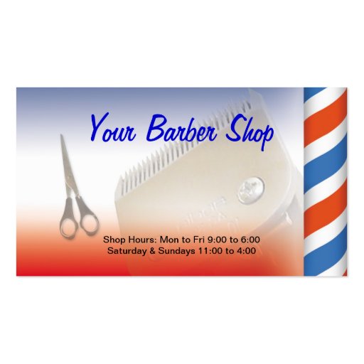 Barber Shop Business Cards (back side)