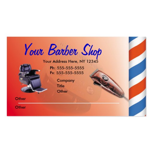 Barber Shop Business Cards