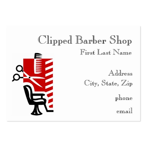 Barber Shop Business Cards (front side)