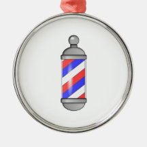 Barber Shop Pole Christmas Tree Ornaments