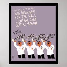 Barber Shop Quartet Contest Poster