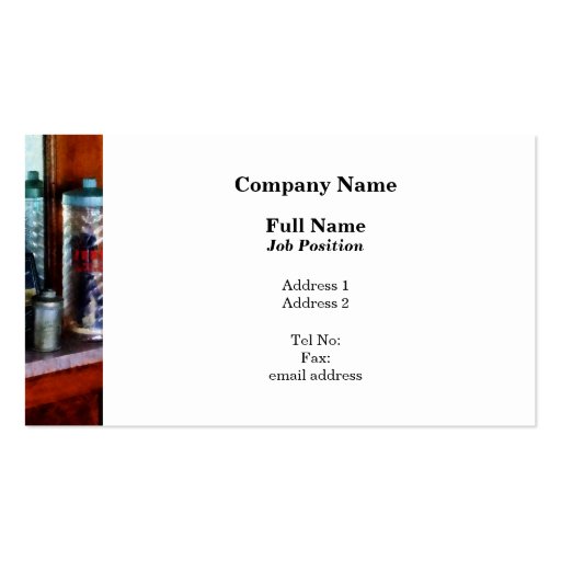 Barber Supplies Business Card Templates (front side)