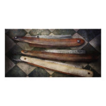 Barber - The Razor Custom Photo Card