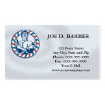 Barber With Pole Hair Clipper and Scissors Retro Business Cards